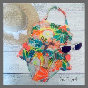 Cat & Jack Girls Floral One Piece Swimsuit Size 4T